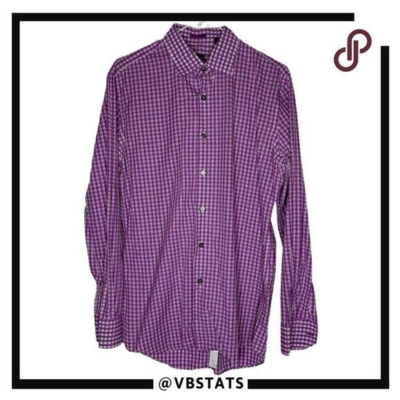 Paul Smith London Mens Check Long Sleeve Collared Button-Up Shirt Size 16/41 - Picture 1 of 10